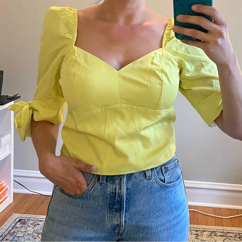 Lime Green Corset Crop Top